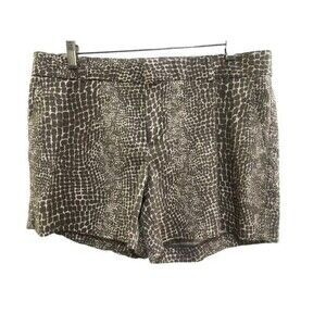 Banana Republic Shorts Womens Size 10 Brown Snake Print Heritage Collection